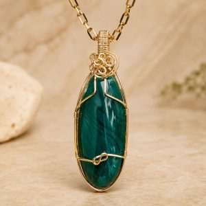 Jade Gold Wrapped Pendant